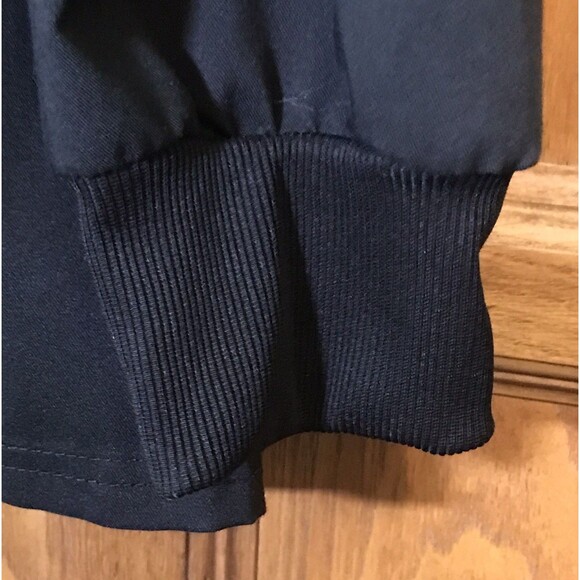 Cherokee Workwear Scrub Jacket Women's 2X Black Long Sleeved Snap Front Top - Picture 6 of 10